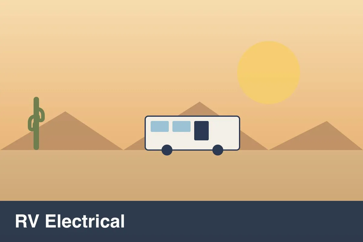 Technician troubleshooting RV electrical wiring and batteries during mobile service in the East Valley